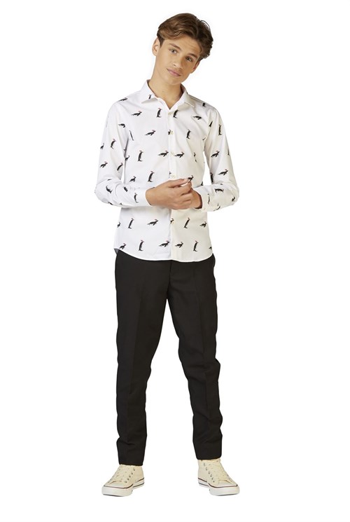 Overhemd OppoSuits Christmas Penguins voor jongens
