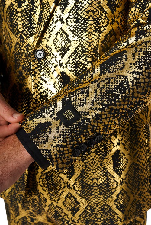 Herenkostuum OppoSuits Shiny Snake (detail)