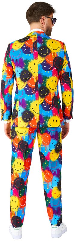 Herenkostuum OppoSuits Smiley ™ Drip (achterkant)