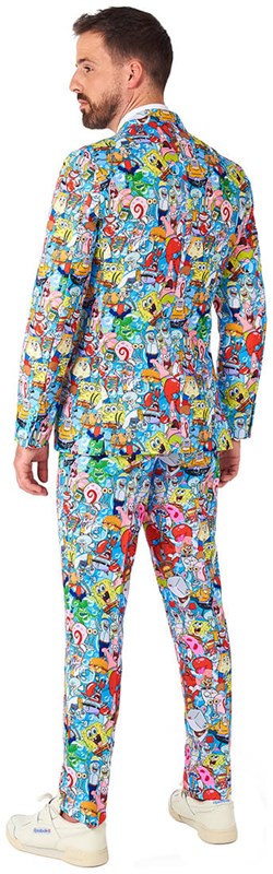 Herenkostuum OppoSuits Spongebob™ Frenzy (achterkant)