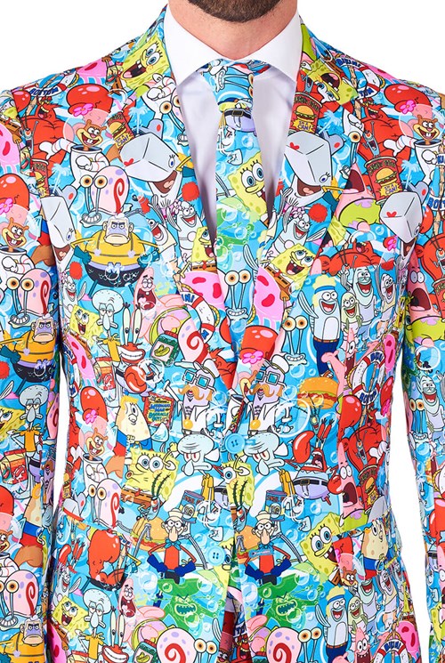 Herenkostuum OppoSuits Spongebob™ Frenzy (detail)