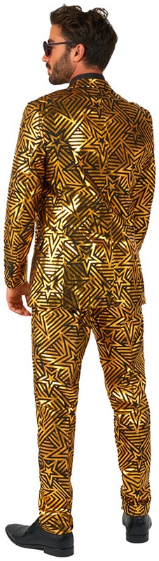 Herenkostuum OppoSuits Golden Geo Star (achterkant)