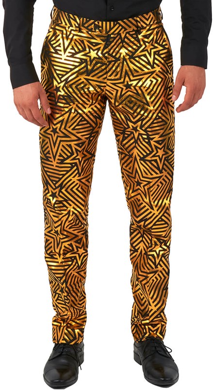 Herenkostuum OppoSuits Golden Geo Star (broek)