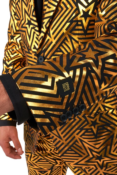 Herenkostuum OppoSuits Golden Geo Star (mouw)