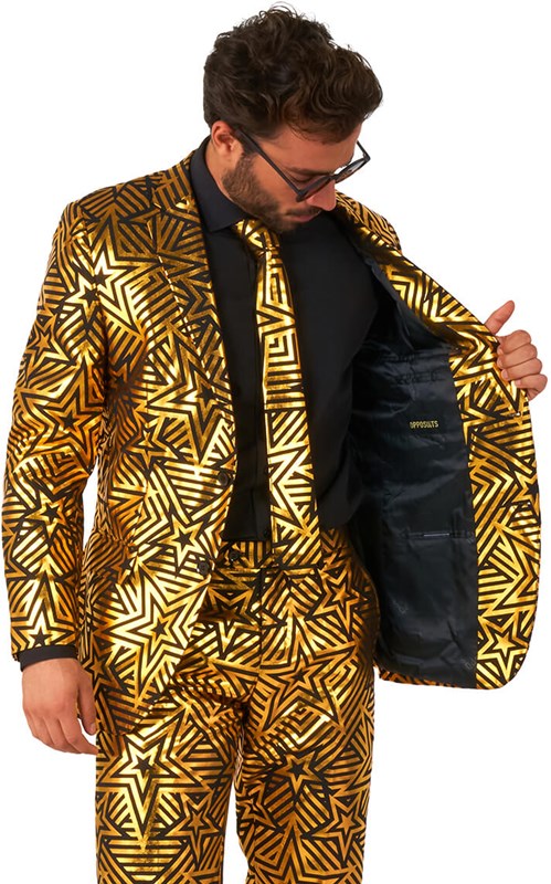Herenkostuum OppoSuits Golden Geo Star (voering)