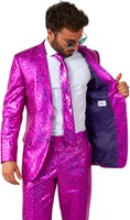 Herenkostuum OppoSuits Peppy Pink (binnenkant colbert)