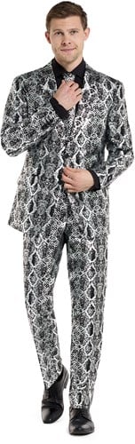 Herenkostuum OppoSuits Silver Snake
