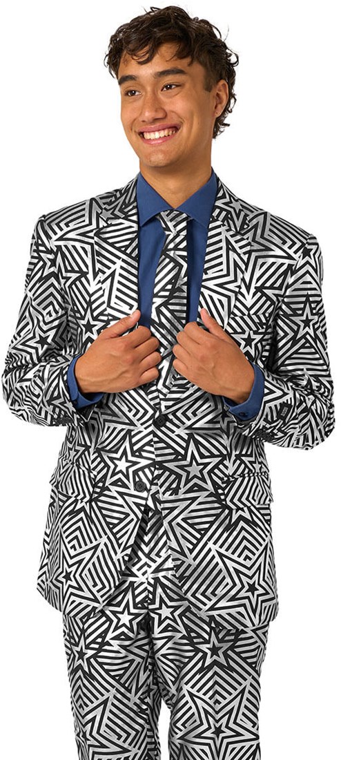 OppoSuits Heren Pak Silver Geo Star Kopen?