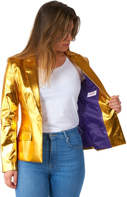 Dames Blazer OppoSuits Groovy Gold (binnenkant)