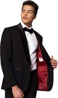 Herenkostuum Opposuits Jet Set Black (binnenkant)