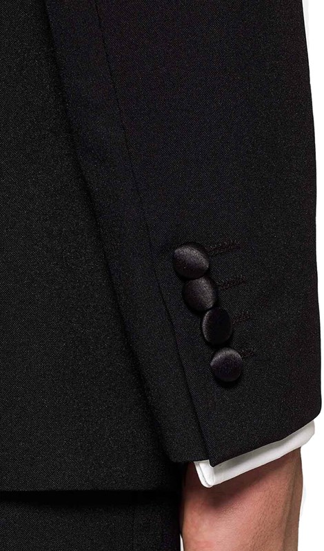 Herenkostuum Opposuits Jet Set Black (detail mouw)