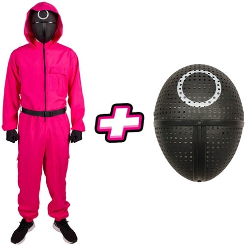 Pakket Squid Game - Kostuum en Masker Cirkel