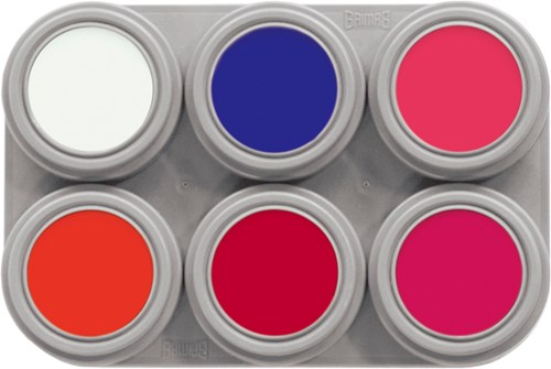 Grimas Water Make-up Fluor 6 Palet (2,5ml)