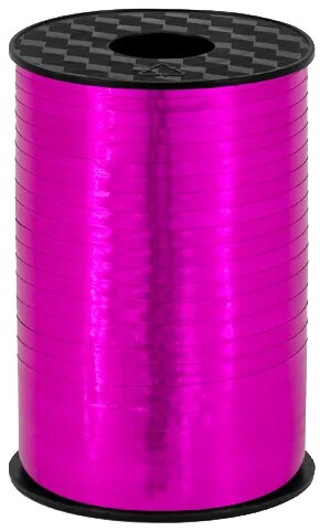 Cadeaulint Metallic Donker Pink 5mm Breed (225m)