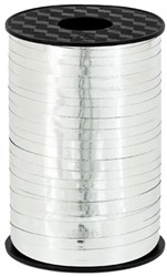 Cadeaulint Metallic Zilver 5mm Breed (225m)