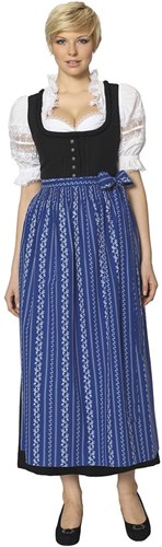 Trachten Dirndlschort Blauw (100% Katoen)