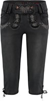 Tiroler Dames Trachten 3/4 Jeans Zwart-Grijs