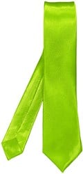 Stropdas Satijn Lang Neon Groen