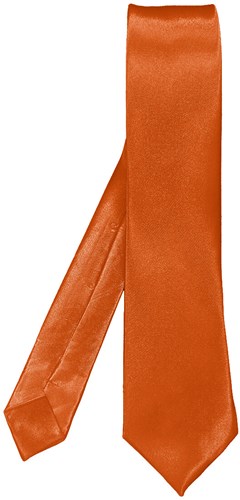 Stropdas Satijn Lang Oranje