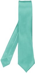 Stropdas Satijn Lang Turquoise