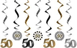 Hangdeco Swirl 50 Jaar (7st)