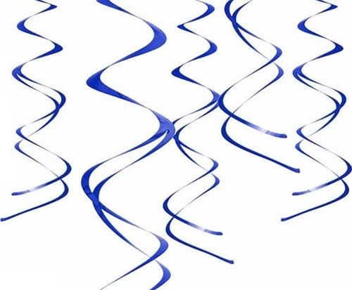 Hangdeco Swirl Blauw (5st)