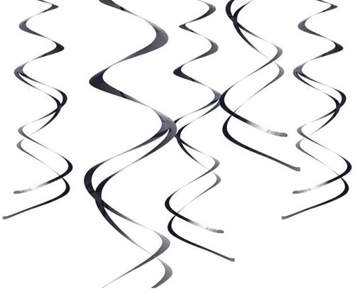 Hangdeco Swirl Zwart (5st)