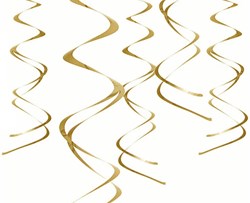 Hangdeco Swirl Goud (5st)
