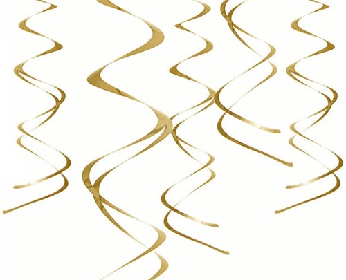 Hangdeco Swirl Goud (5st)
