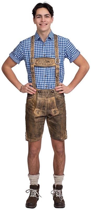 Tiroler Lederhose Urban Retro Kort (nepleer) (1)
