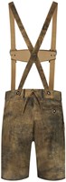 Tiroler Lederhose Urban Retro Kort (nepleer) (achterkant)