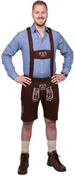 Lederhose Bruin met Opdruk (Joggingstof)