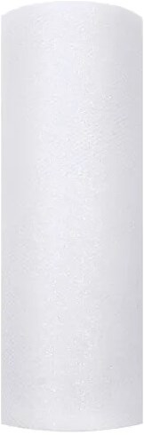 Tule Op Rol Glitter Wit 15cm (9m)