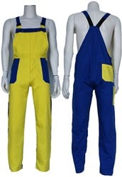 Tuinbroek Blauw-Geel 