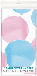 Tafelkleed Gender Reveal Balloons 137x213cm