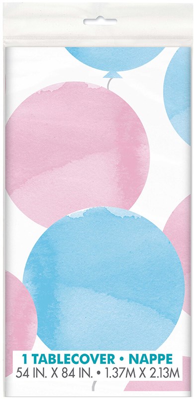 Tafelkleed Gender Reveal Balloons 137x213cm