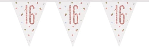 Vlaggenlijn Roségoud Glitz 16 Jaar (275cm)