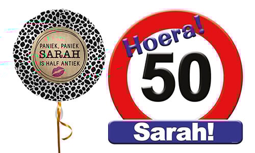 Versiering Sarah 50 Jaar