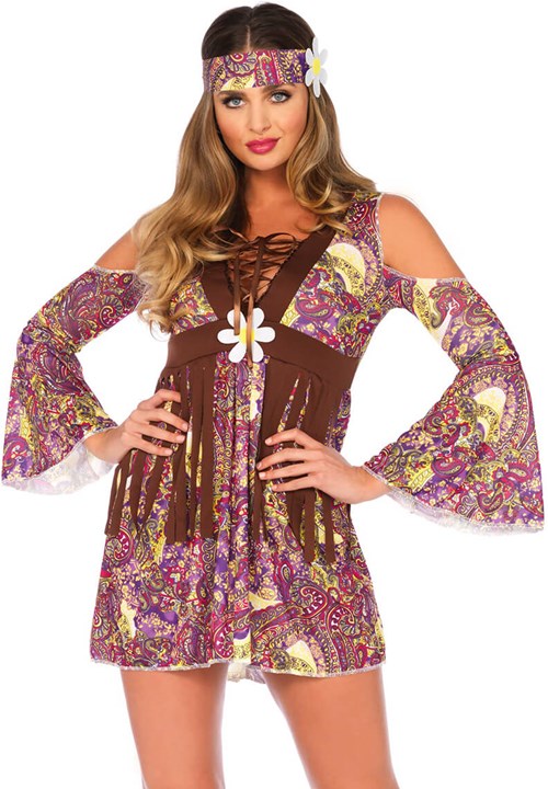 Dameskostuum Boho Hippie (voorkant 2)
