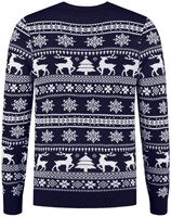 Kersttrui Klassiek Donker Blauw (achterkant)