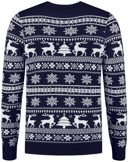 Kersttrui Klassiek Donker Blauw (achterkant)