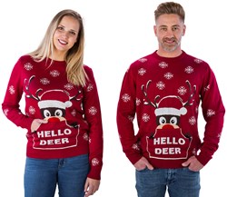Kersttrui Rudolph Hello Deer