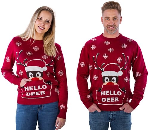Kersttrui Rudolph Hello Deer