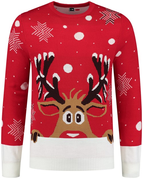 Kersttrui Rudolph Peakaboo Snow (voorkant)