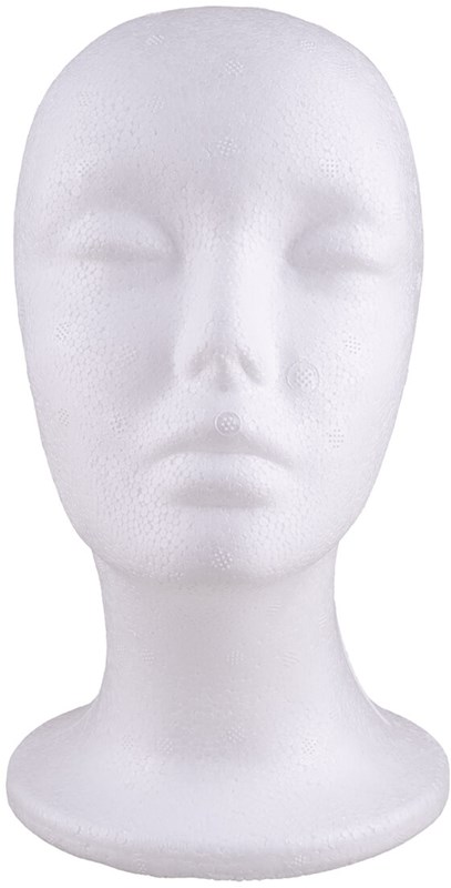 Pruikenhouder Tempex Styropor Wit
